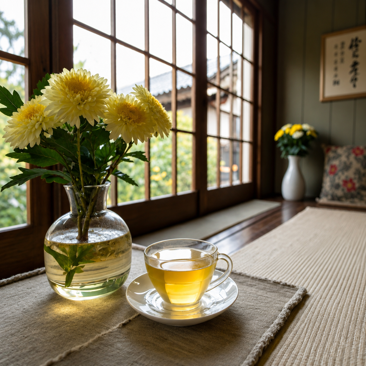 Japanese Sencha Green Tea with Chrysanthemum