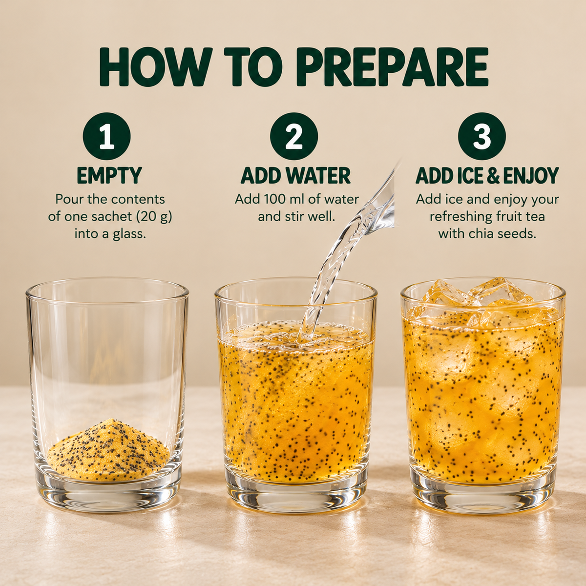 Vietnamese Instant Fruit Tea with Chia Seeds – Mix & Match Any 3