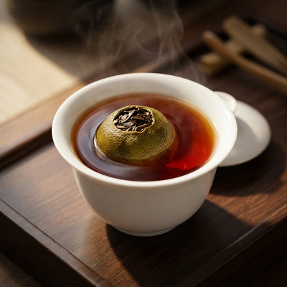 Xiao Qing Gan Pu-erh Tea – Wooden Gift Chest