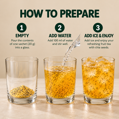 Vietnamese Instant Fruit Tea with Chia Seeds – Mix & Match Any 3