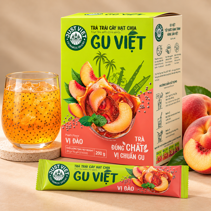 Vietnamese Instant Fruit Tea with Chia Seeds – Mix & Match Any 3