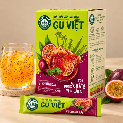 Vietnamese Instant Fruit Tea with Chia Seeds