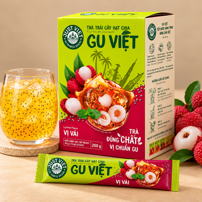 Vietnamese Instant Fruit Tea with Chia Seeds